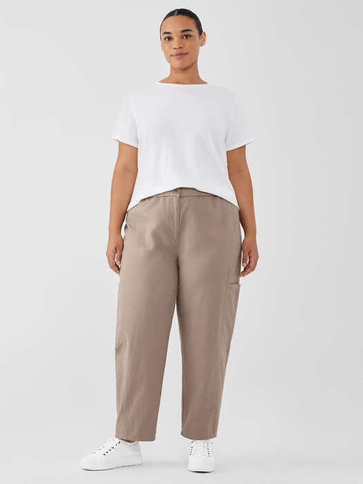 Cotton Hemp Stretch Lantern Pant