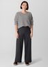 Mélange Boiled Wool Jersey Wide-Leg Pant in Regenerative Wool