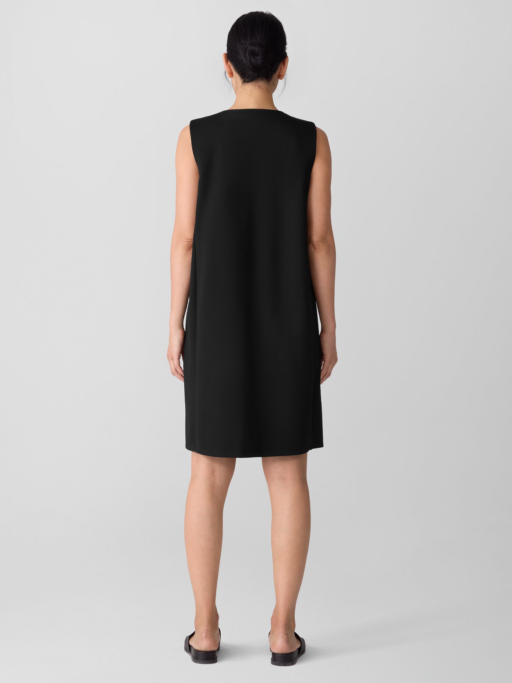 Lightweight Ponte Split Neck Dress