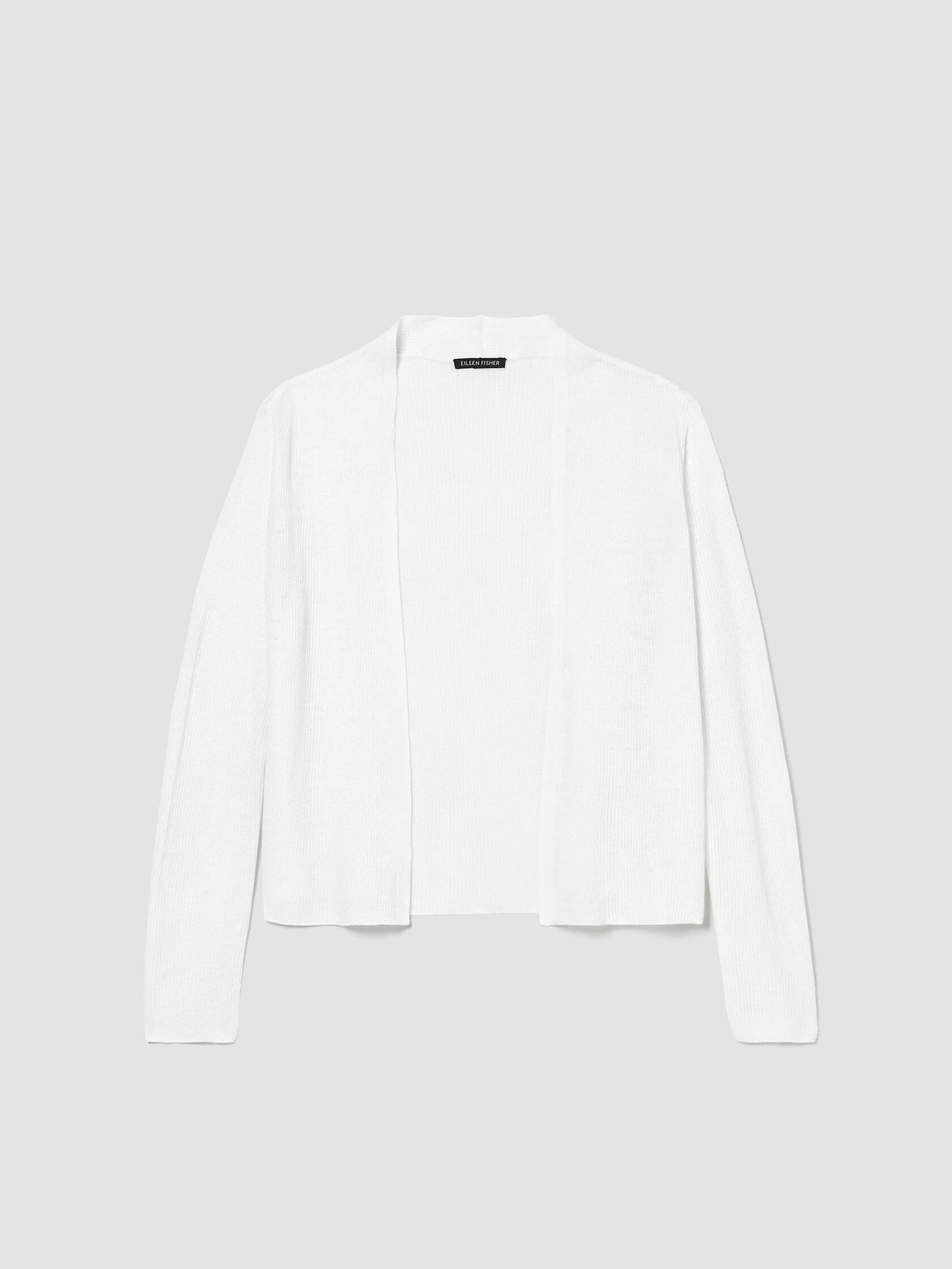 Organic Linen Cotton Tuck Cropped Cardigan