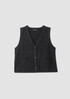Lightweight Boiled Wool Vest in Regenerative Wool