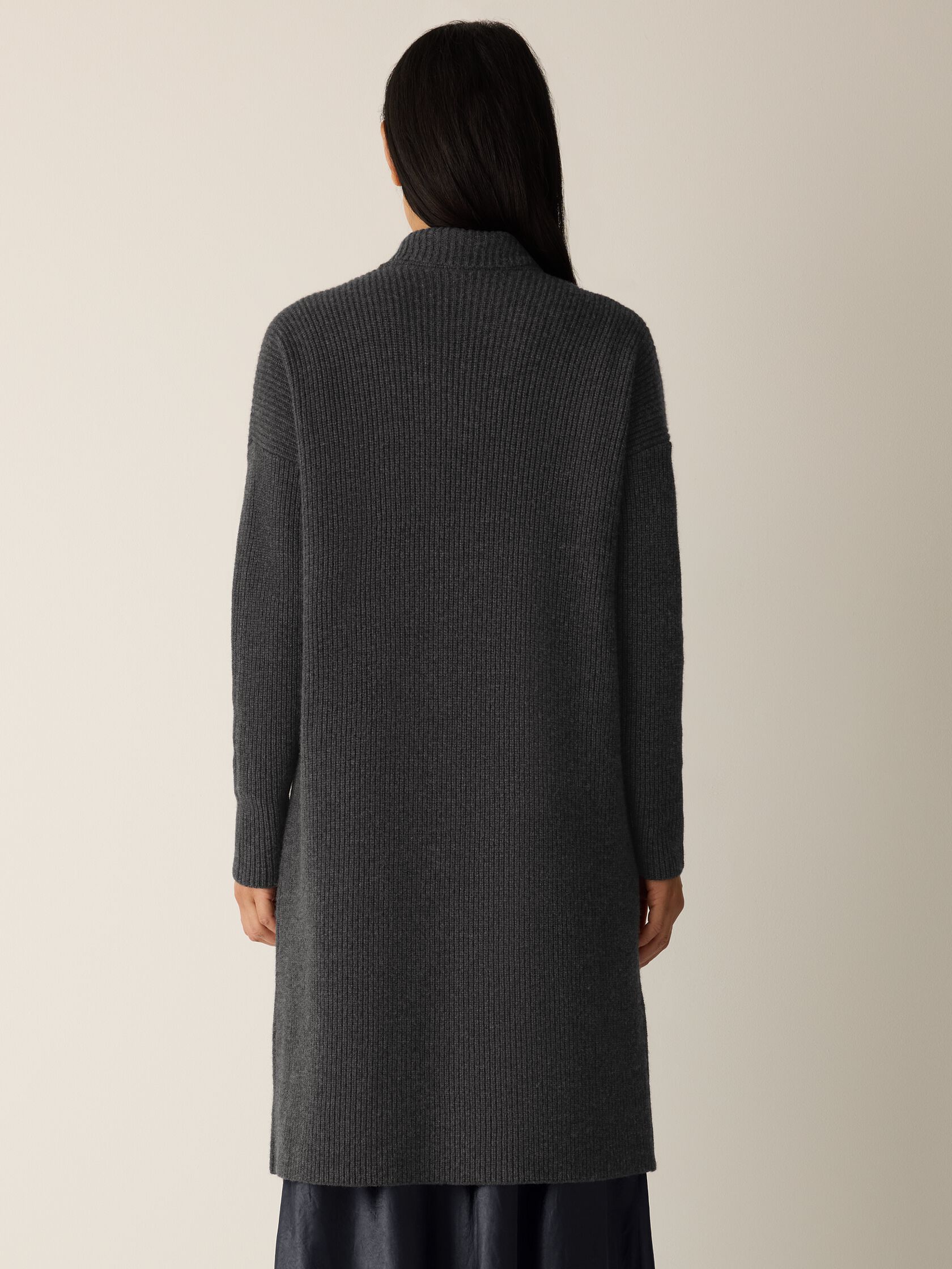 Recycled Wool Cashmere Notch Collar Cardigan