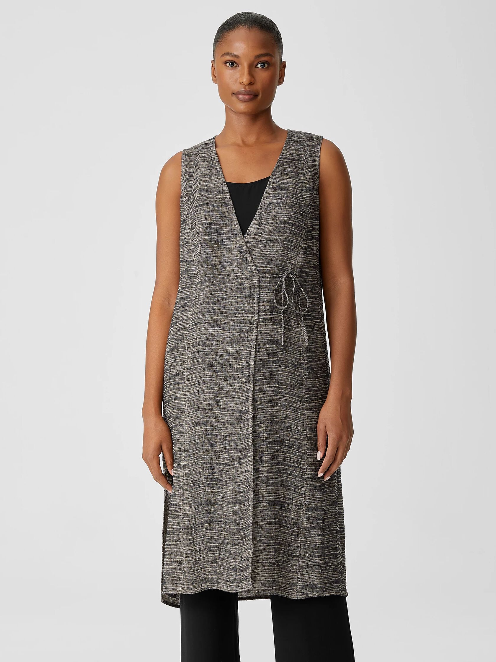 Organic Linen Gauze Strata Wrap Top
