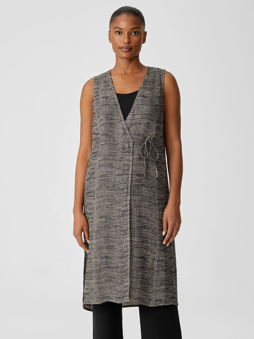 Organic Linen Gauze Strata Wrap Top