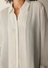 Sheer Silk Georgette Classic Collar Pintuck Shirt