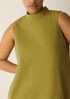 Organic Cotton Pucker Mock Neck Dress