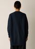 Fine Felted Wool Long Cardigan in Regenerative Wool
