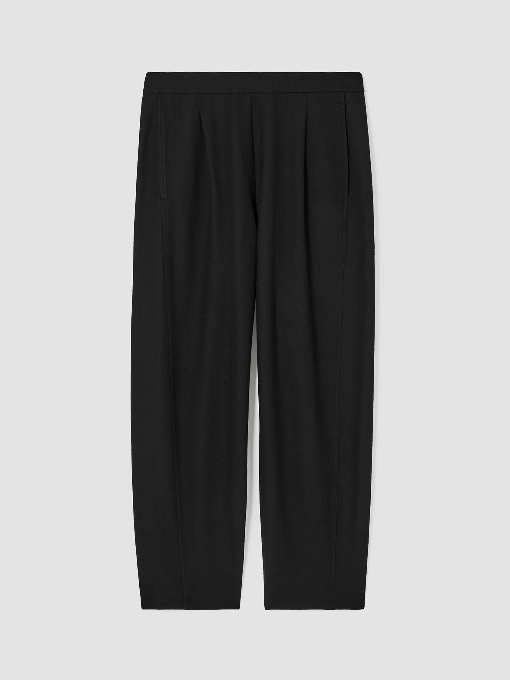 Boiled Wool Jersey Pleated Lantern Pant