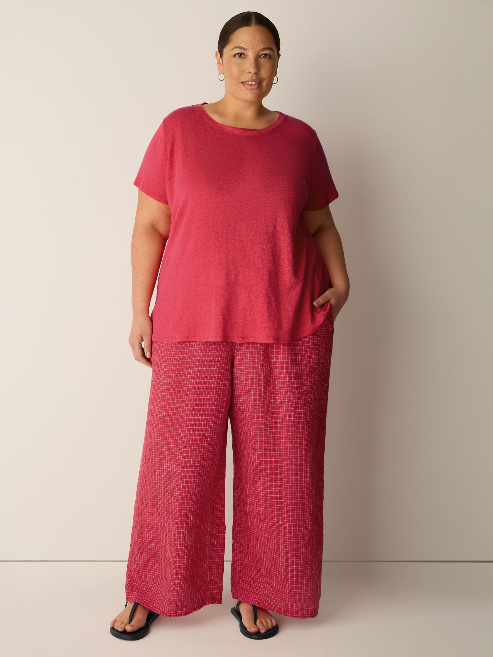 Organic Linen Jersey Crew Neck Tee