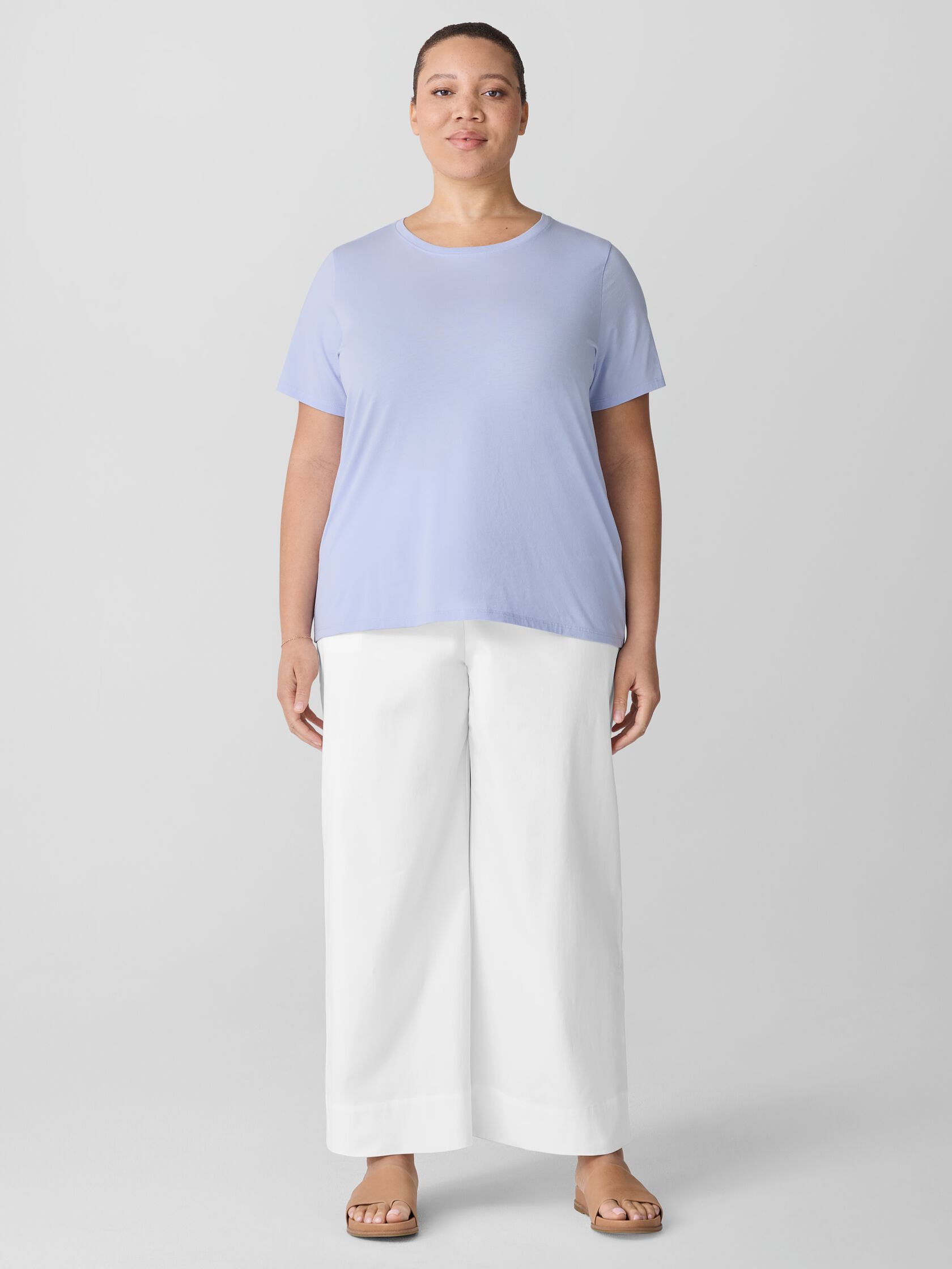 Organic Pima Cotton Jersey Round Neck Tee