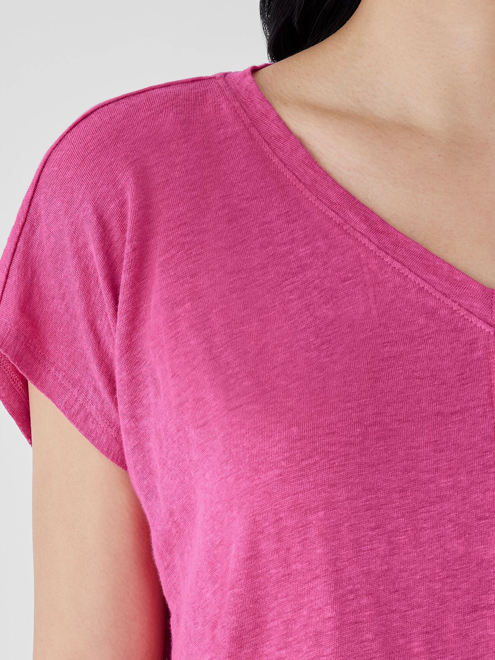Organic Linen Jersey V-Neck Tee