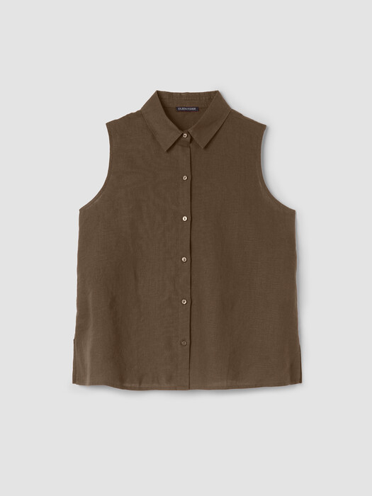 Organic Handkerchief Linen Sleeveless Shirt