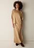 Stretch Silk Charmeuse Round Neck Top
