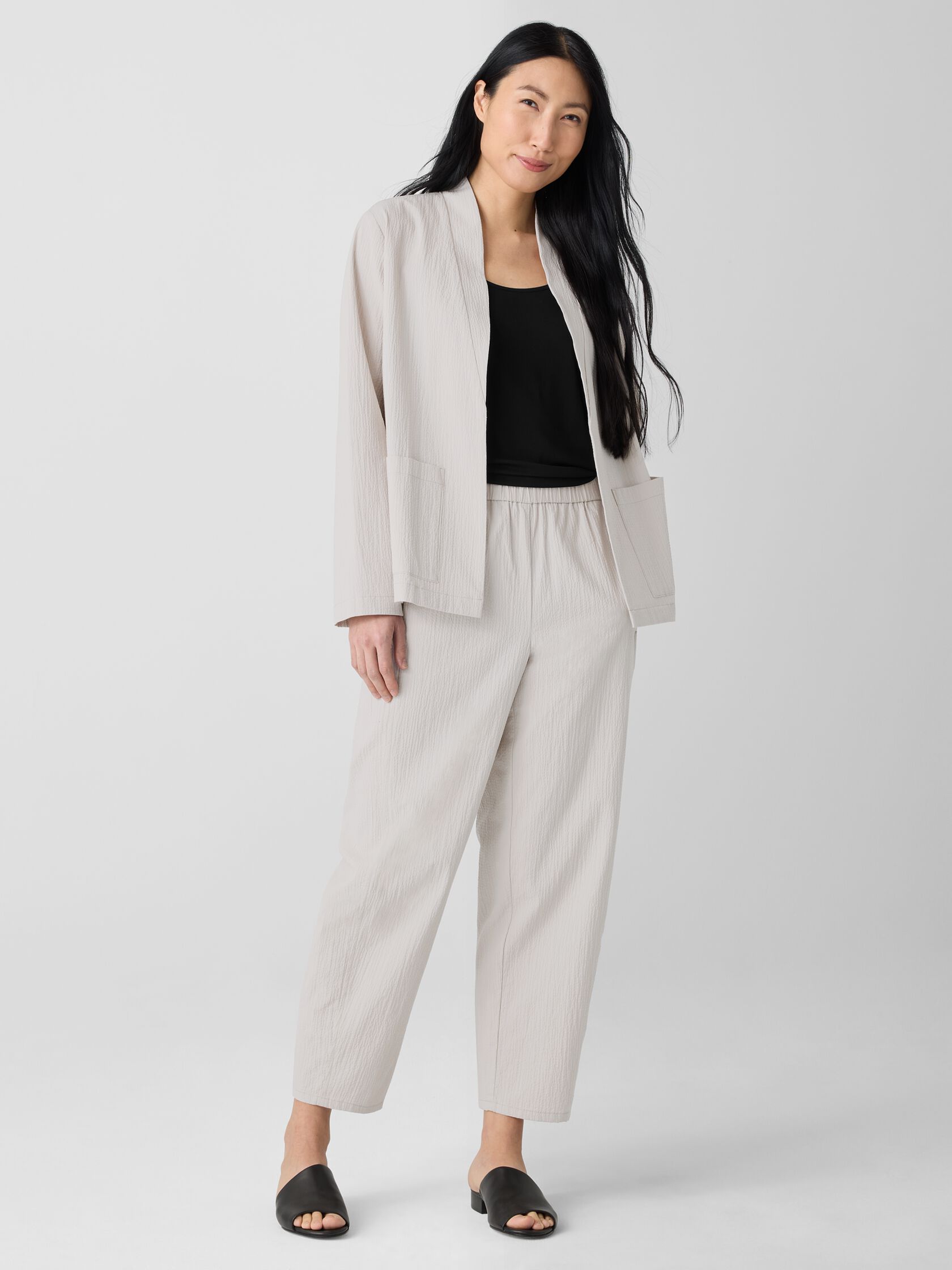 Organic Cotton Pucker Lantern Pant