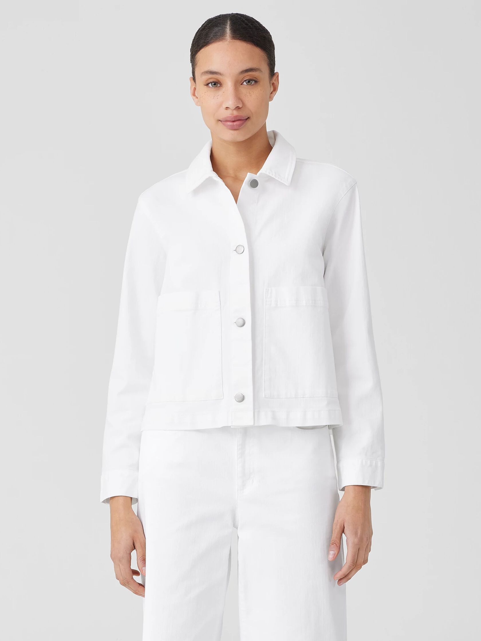 Organic Cotton Denim Classic Collar Jacket