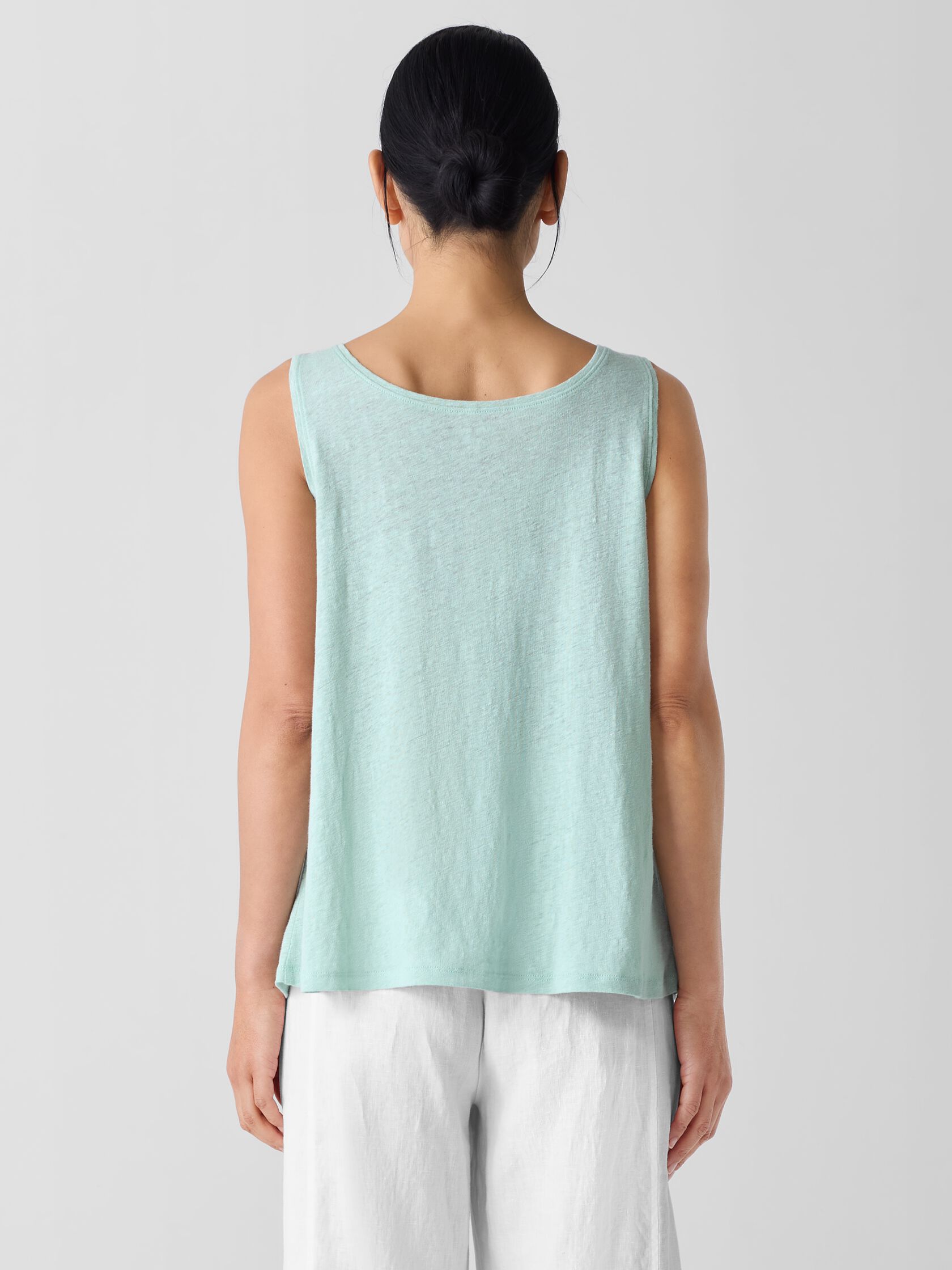 Organic Linen Jersey Scoop Neck Tank