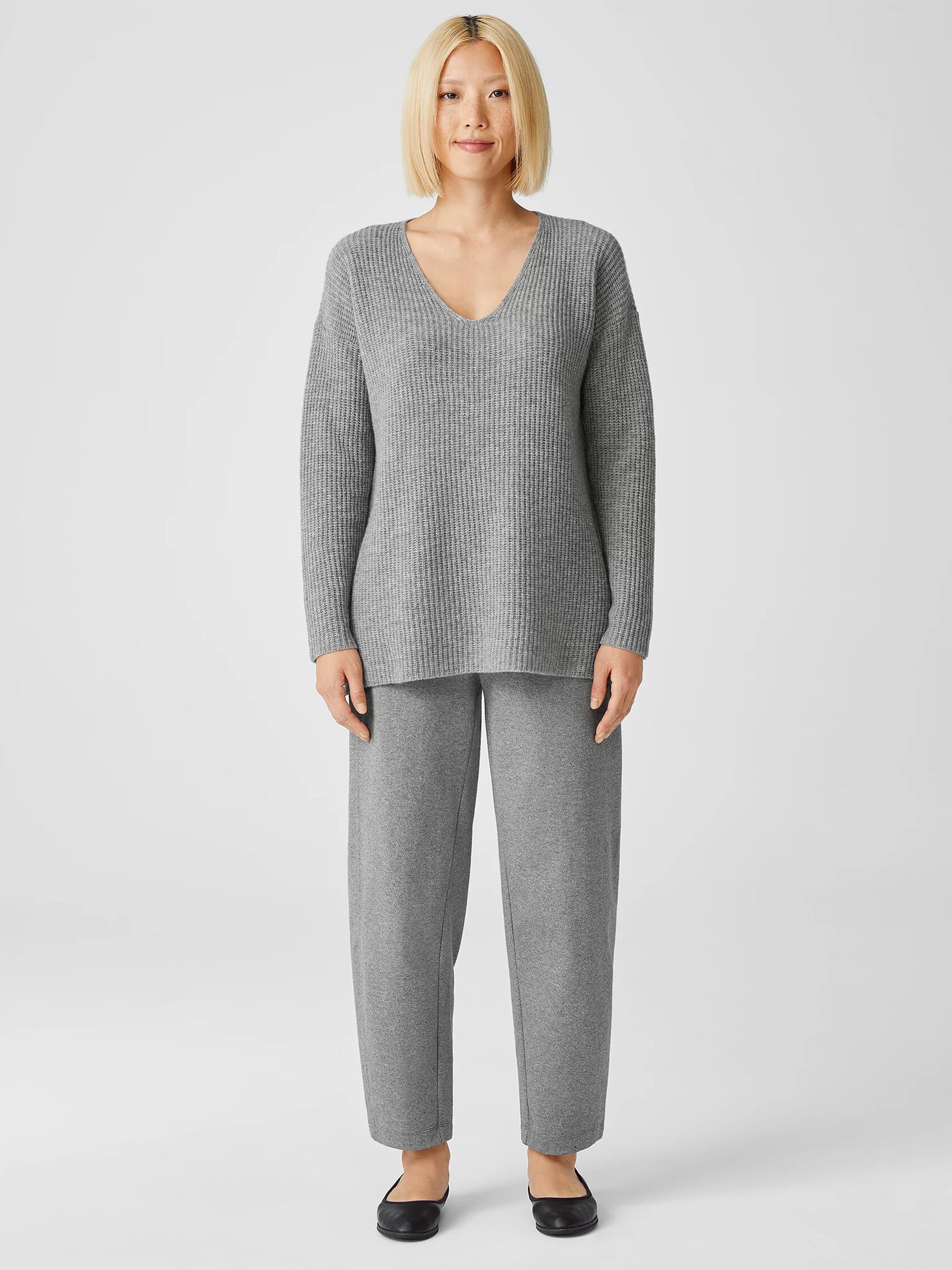 Organic Cotton Melange Crepe Lantern Pant | EILEEN FISHER