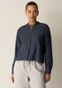 Airy Organic Cotton Twill Band Collar Shirt