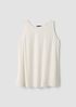 Silk Georgette Crepe Ballet Neck Long Tank