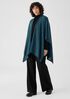 Fine Merino Jersey Poncho in Regenerative Wool