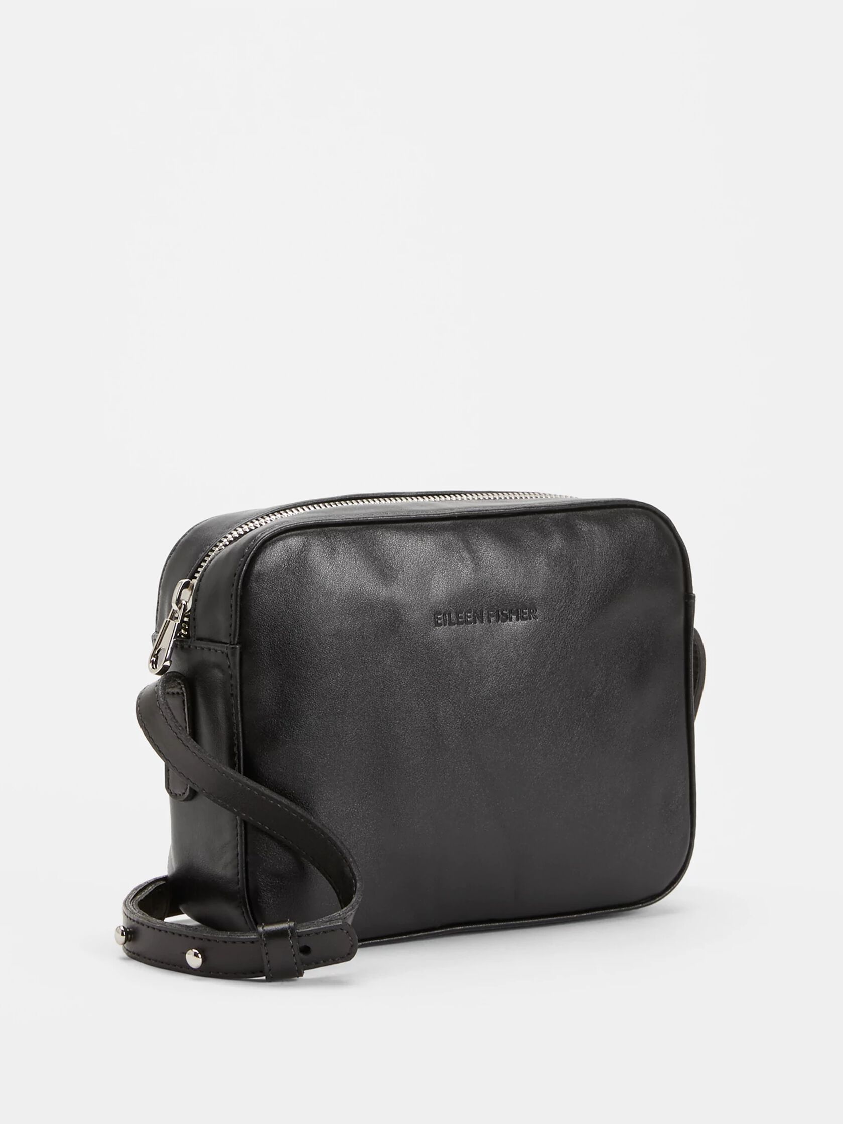 Sleek Italian Leather Crossbody Bag EILEEN FISHER
