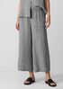 Puckered Organic Linen Wide-Leg Pant
