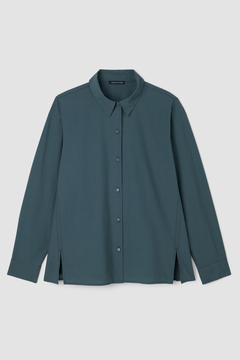 Organic Cotton Poplin Classic Collar Swing Shirt Organic Cotton Poplin Classic Collar Swing Shirt