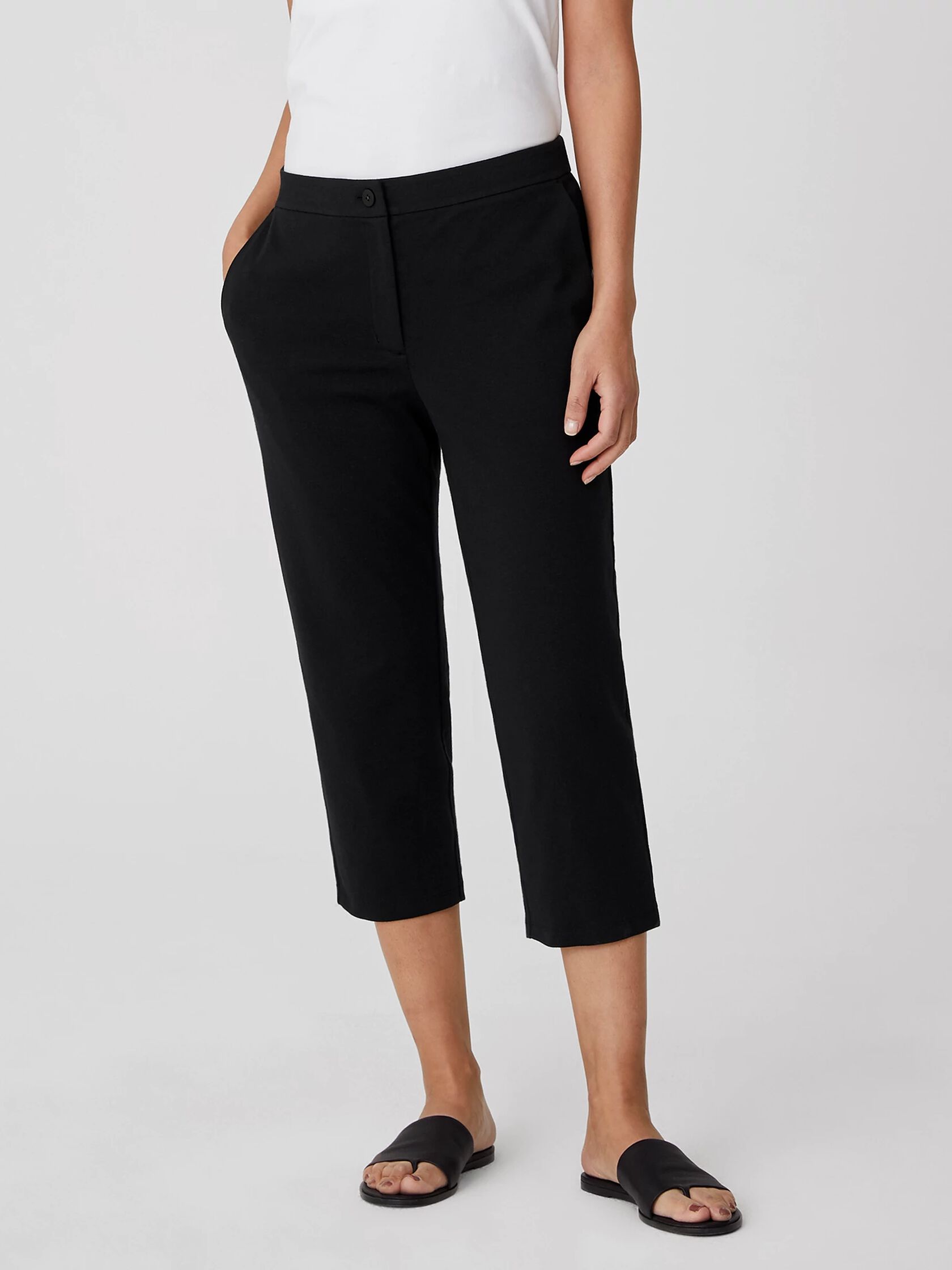 Cotton Ponte Tapered Pant