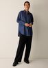Lightweight Organic Cotton Denim Classic Collar Long Shirt