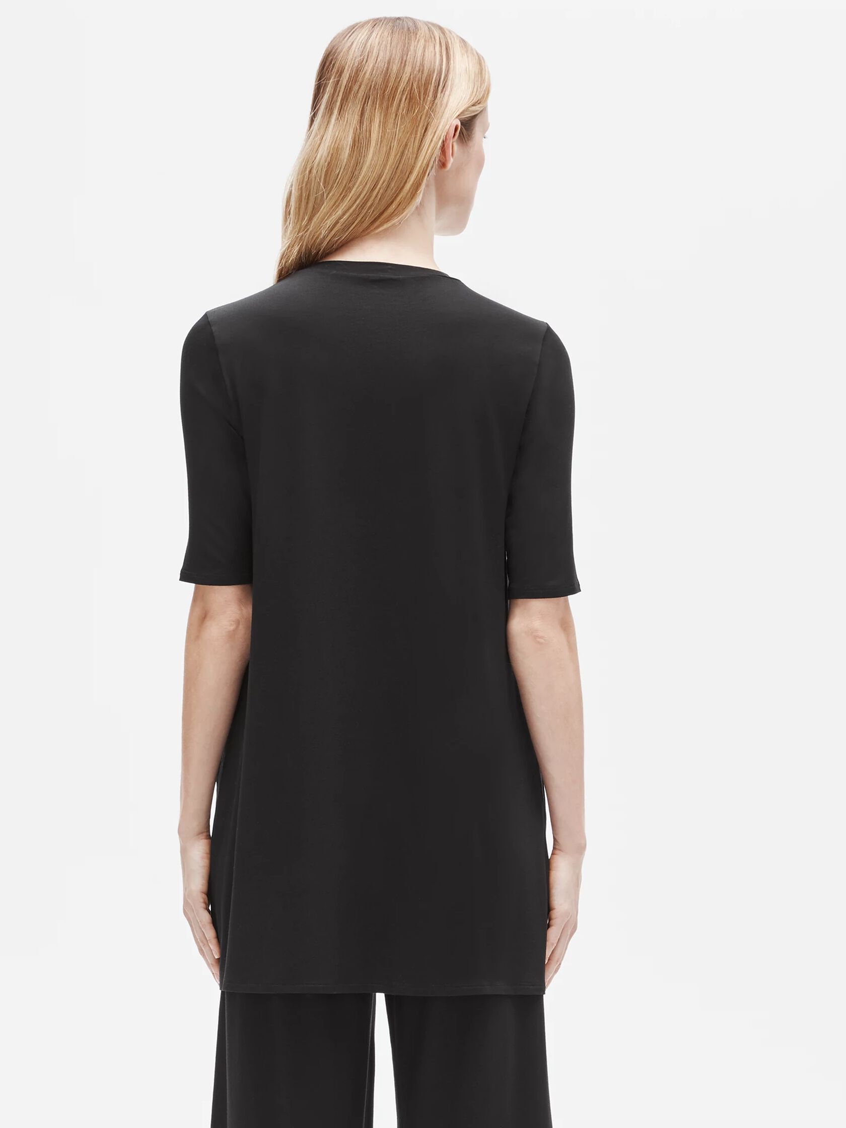 Fine Jersey ElbowSleeve Tunic EILEEN FISHER