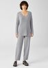 Italian Cashmere V-Neck Long Top