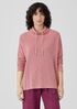Organic Linen Cotton Slub Funnel Neck Top