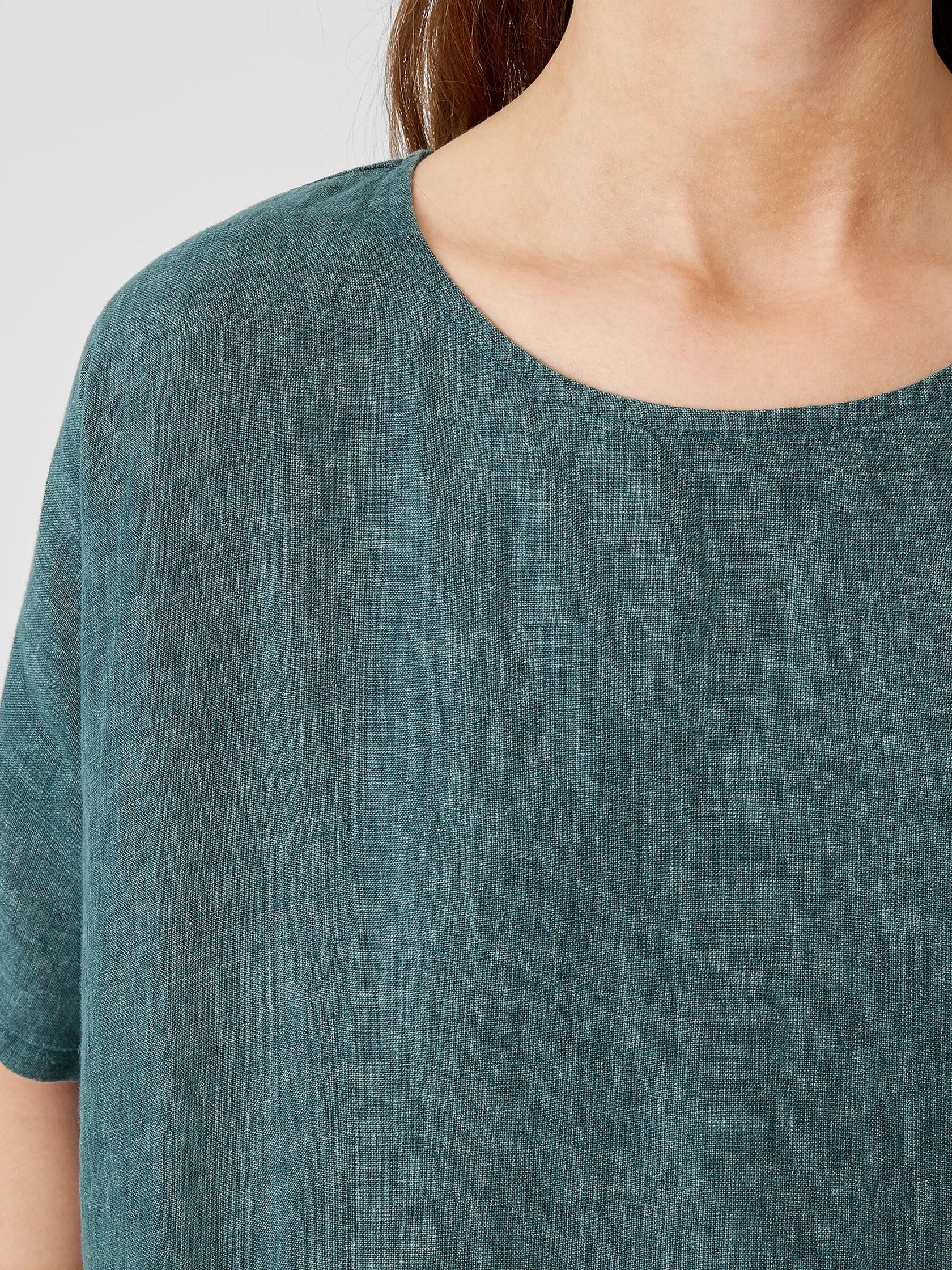 Washed Organic Linen Delave Dress