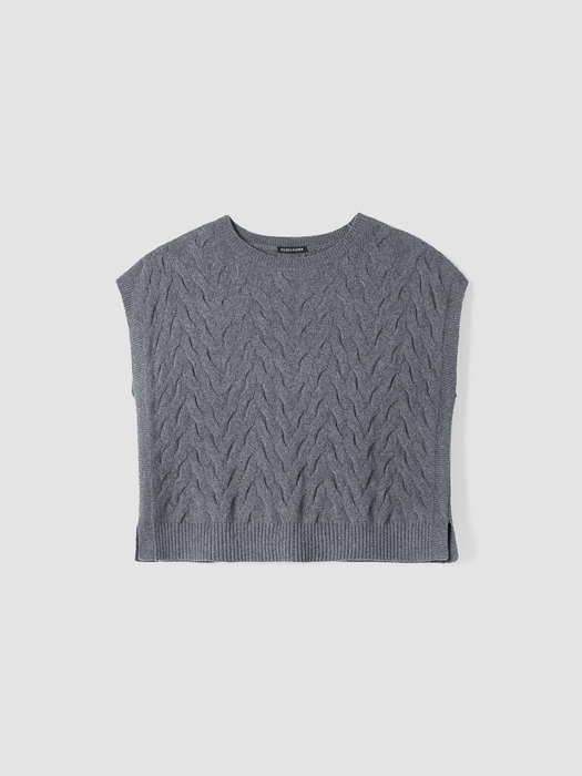 Cotton and Recycled Cashmere Square Top