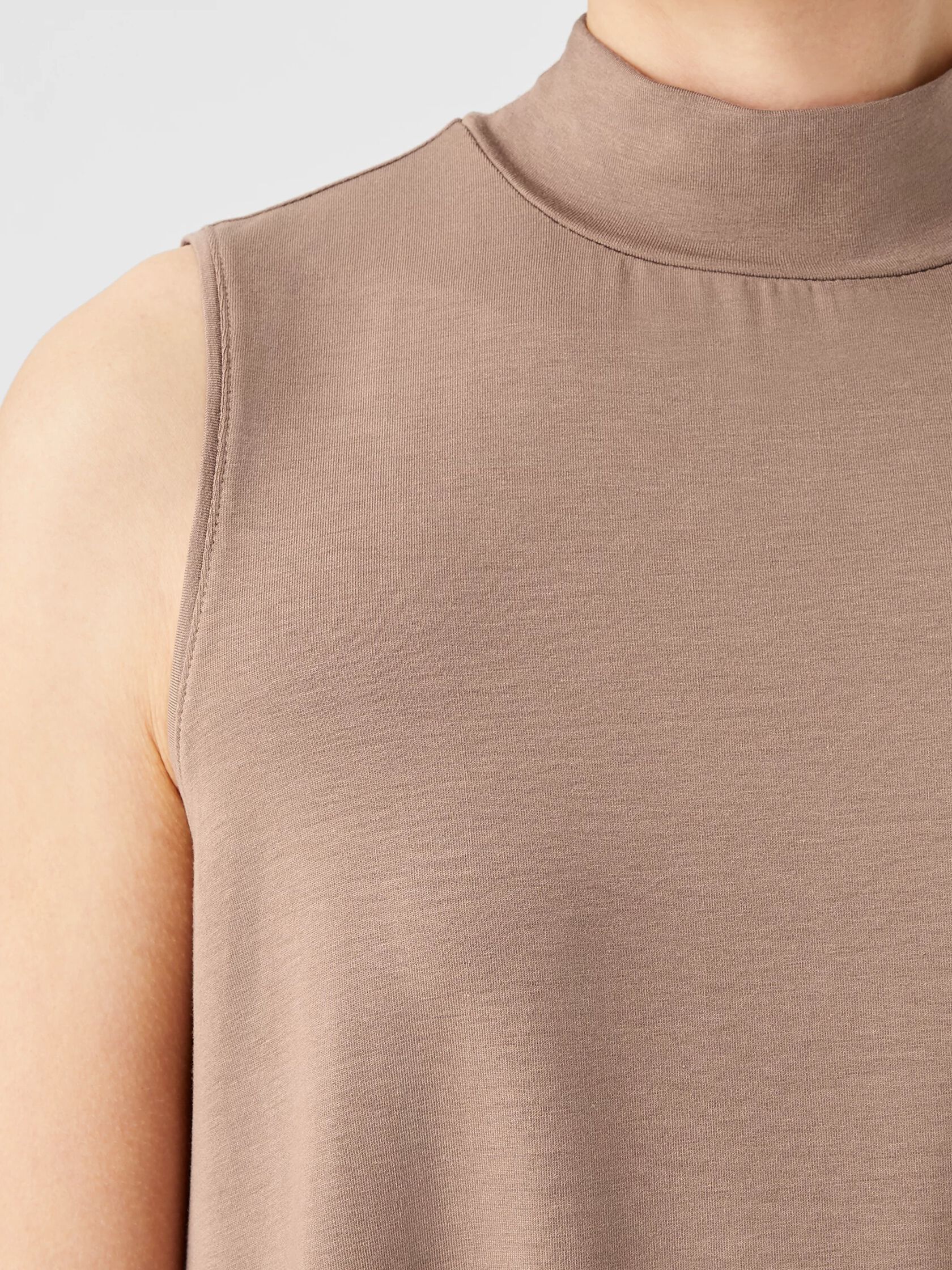 Fine Jersey Mock Neck Tank