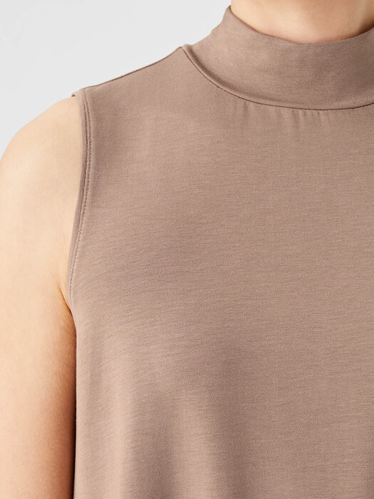 Fine Jersey Mock Neck Tank