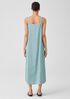 Puckered Organic Linen Square Neck Dress