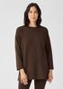 Cozy Brushed Terry Hug Crew Neck Long Top