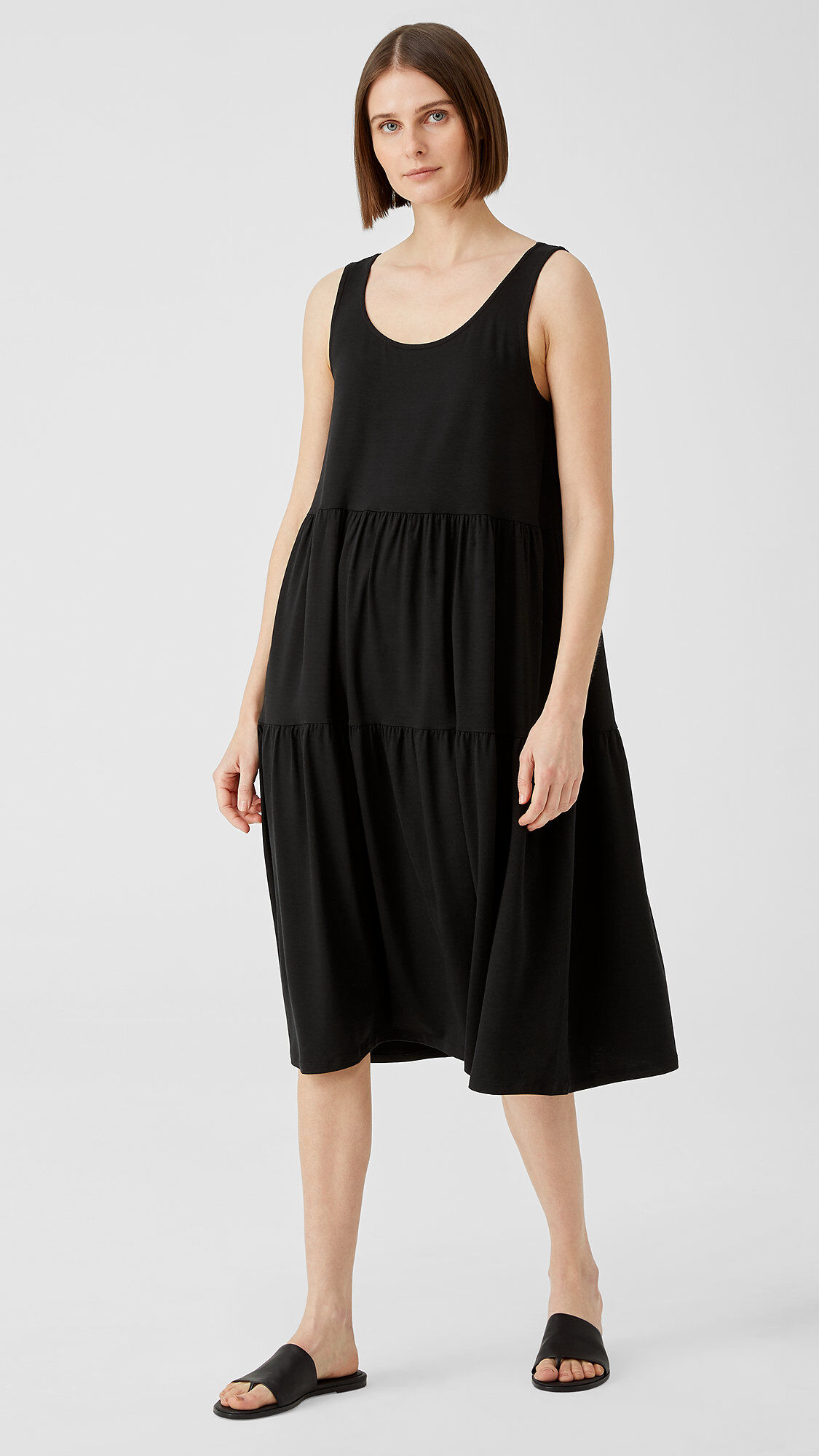 Tiered jersey maxi dress best sale