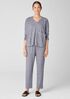 Cotton Hemp Melange V-Neck Top