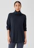 Cotton and Recycled Cashmere Turtleneck Long Top