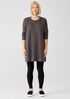Organic Cotton Slubby Rib Knit Crew Neck Top