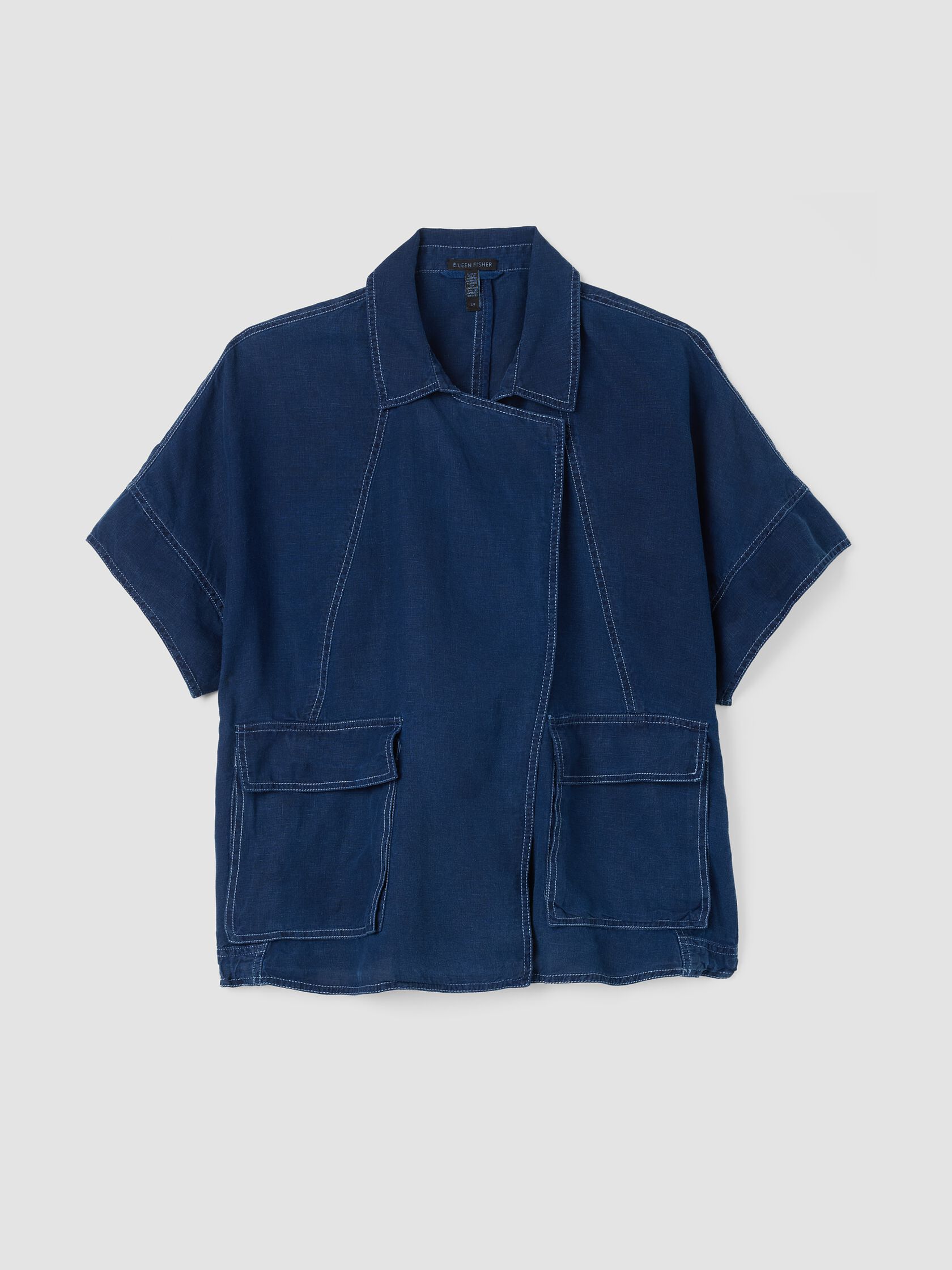 Renew Organic Linen Short-Sleeve Jacket, S