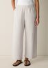 Organic Cotton Pucker Check Wide-Leg Pant