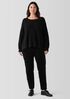 Cotton and Recycled Cashmere Thermal Crew Neck Top