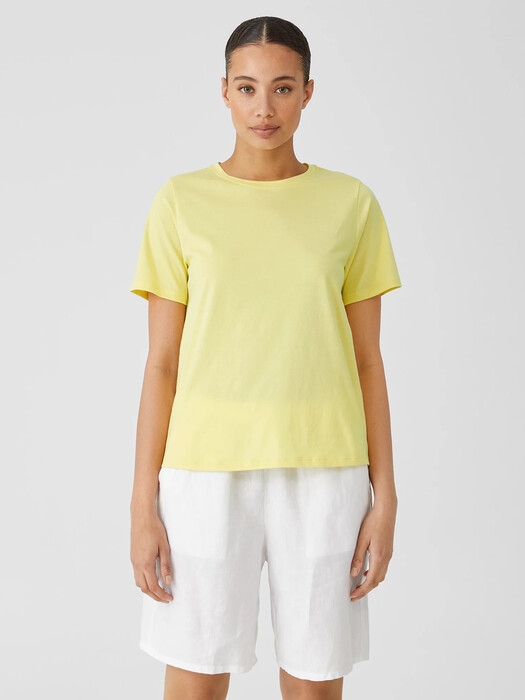 Organic Pima Cotton Jersey Round Neck Tee