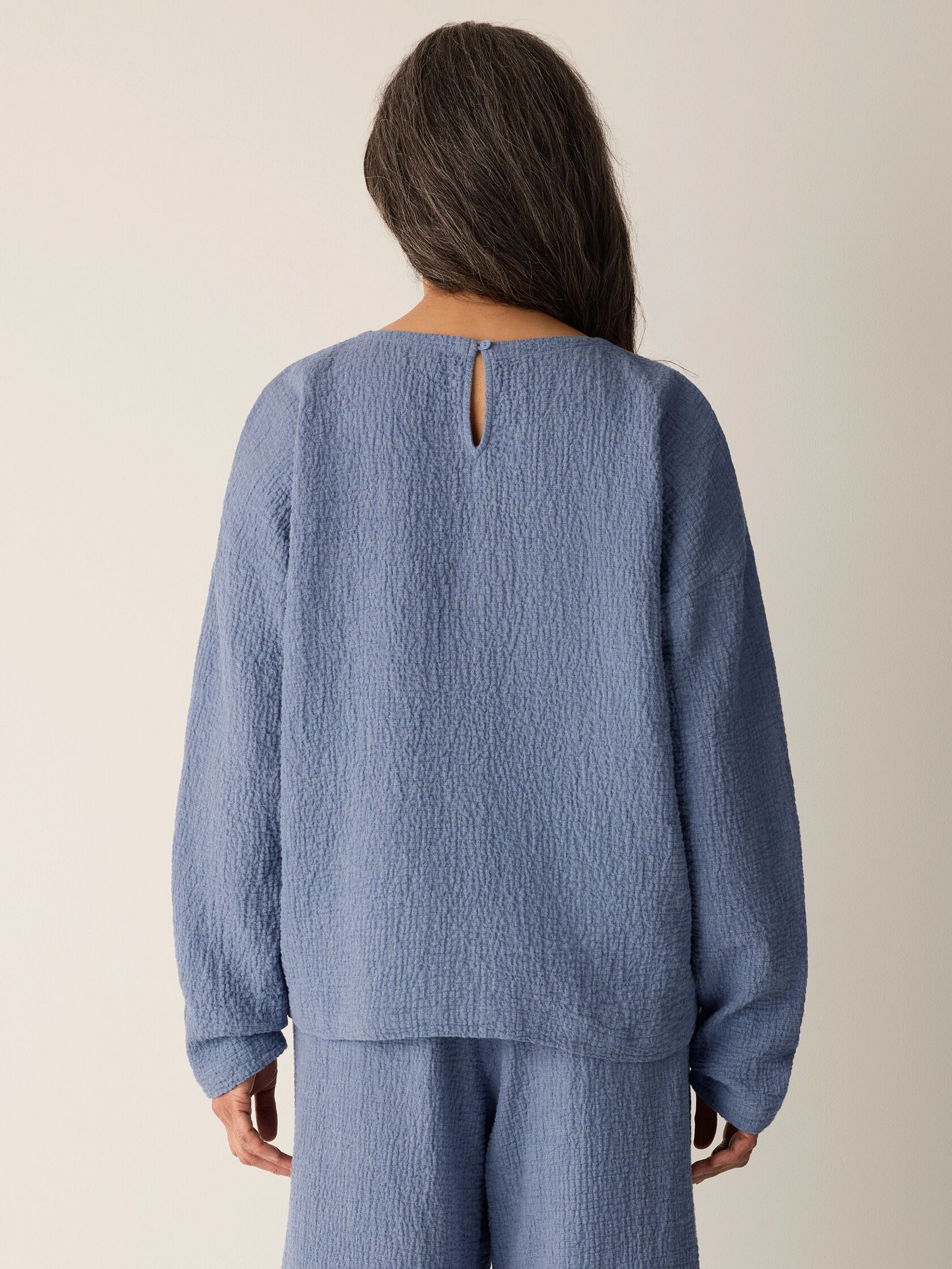 Organic Cotton Doubleweave Round Neck Box-Top