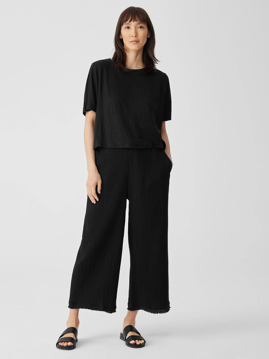 Organic Linen Jersey Round Neck Tee