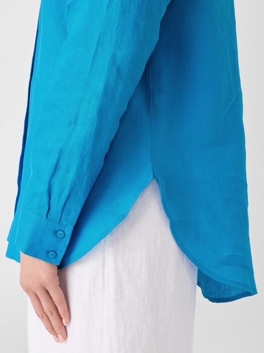 Organic Handkerchief Linen Classic Collar Shirt