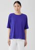 Stretch Jersey Knit Crew Neck Tee